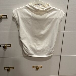 Reformation Cream Short Sleeve Top